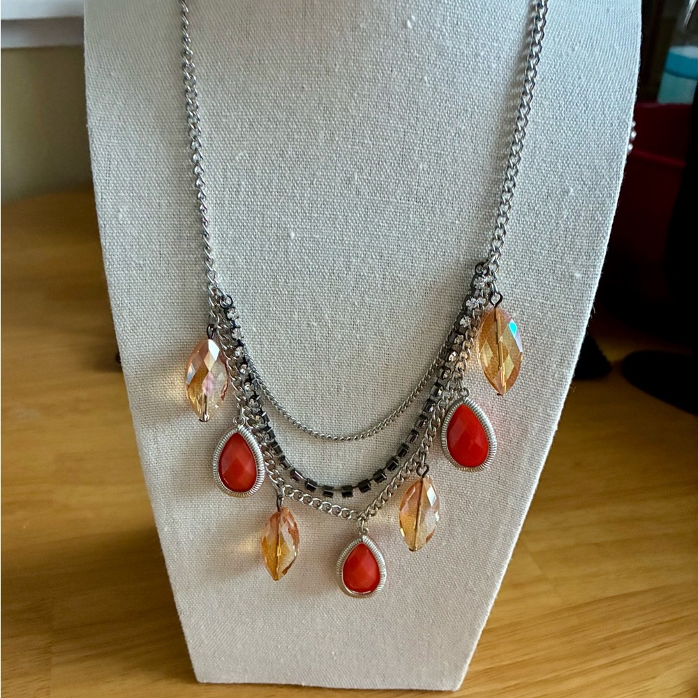 Bohemian Simply Vera Wang multi layer beaded necklace.